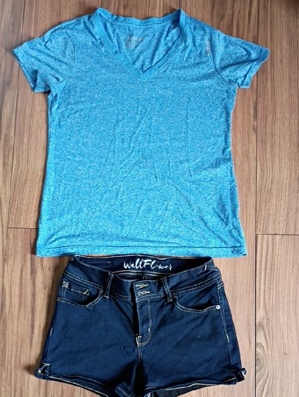 Reebok T-shirt and Wildflowers Brand Shorts